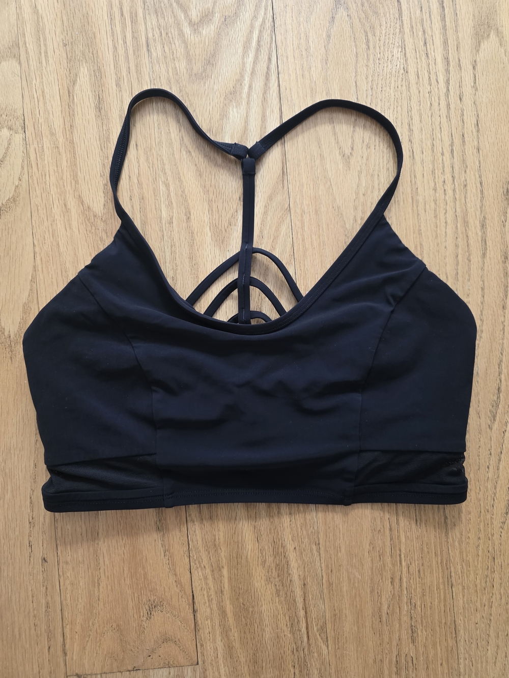 lululemon athletica Black Strappy Muscle Tee Bralette